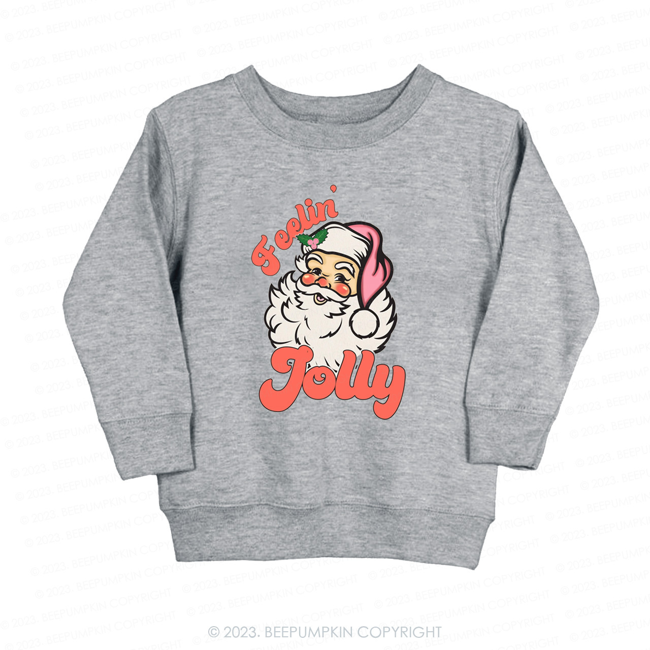Christmas Santa Feeling Jolly Kids Sweatshirt Beepumpkin
