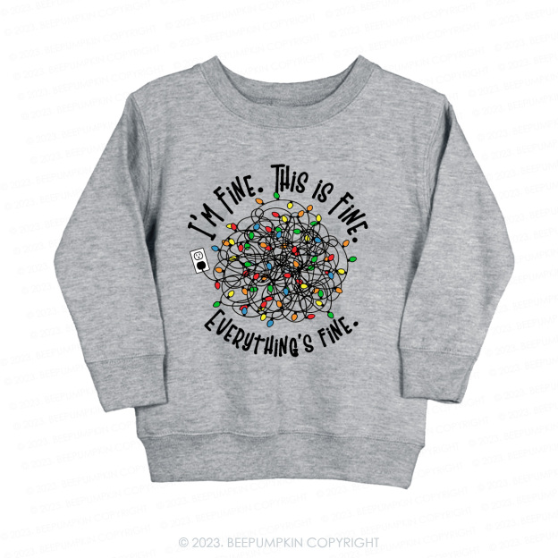 Holiday Christmas Lights Kids Sweatshirt Beepumpkin