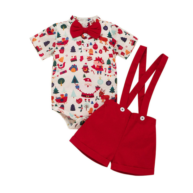Bow Tie Christmas Baby Bodysuit 