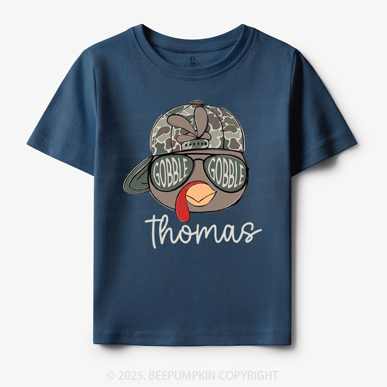 Personalized Boys/Girl Turkey Camo Thanksgiving Toddler&Kid's Tees Beepumpkin