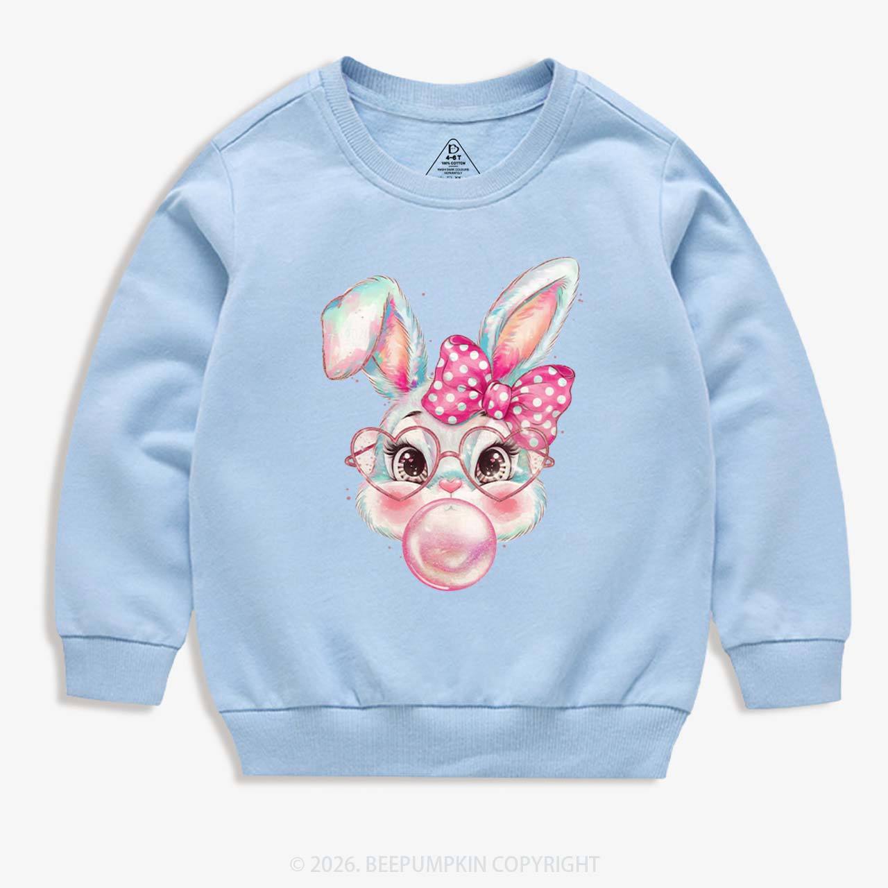 Sassy Bunny Bubble Kid's Sweatshirt