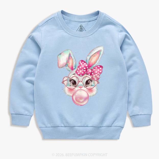 Sassy Bunny Bubble Kid's Sweatshirt