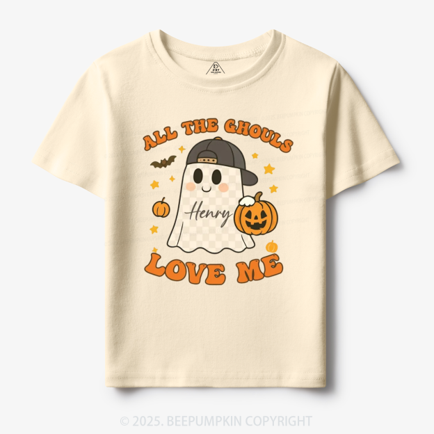 Personalized All The Ghouls Love Me Toddler&Kid's Tees Beepumpkin