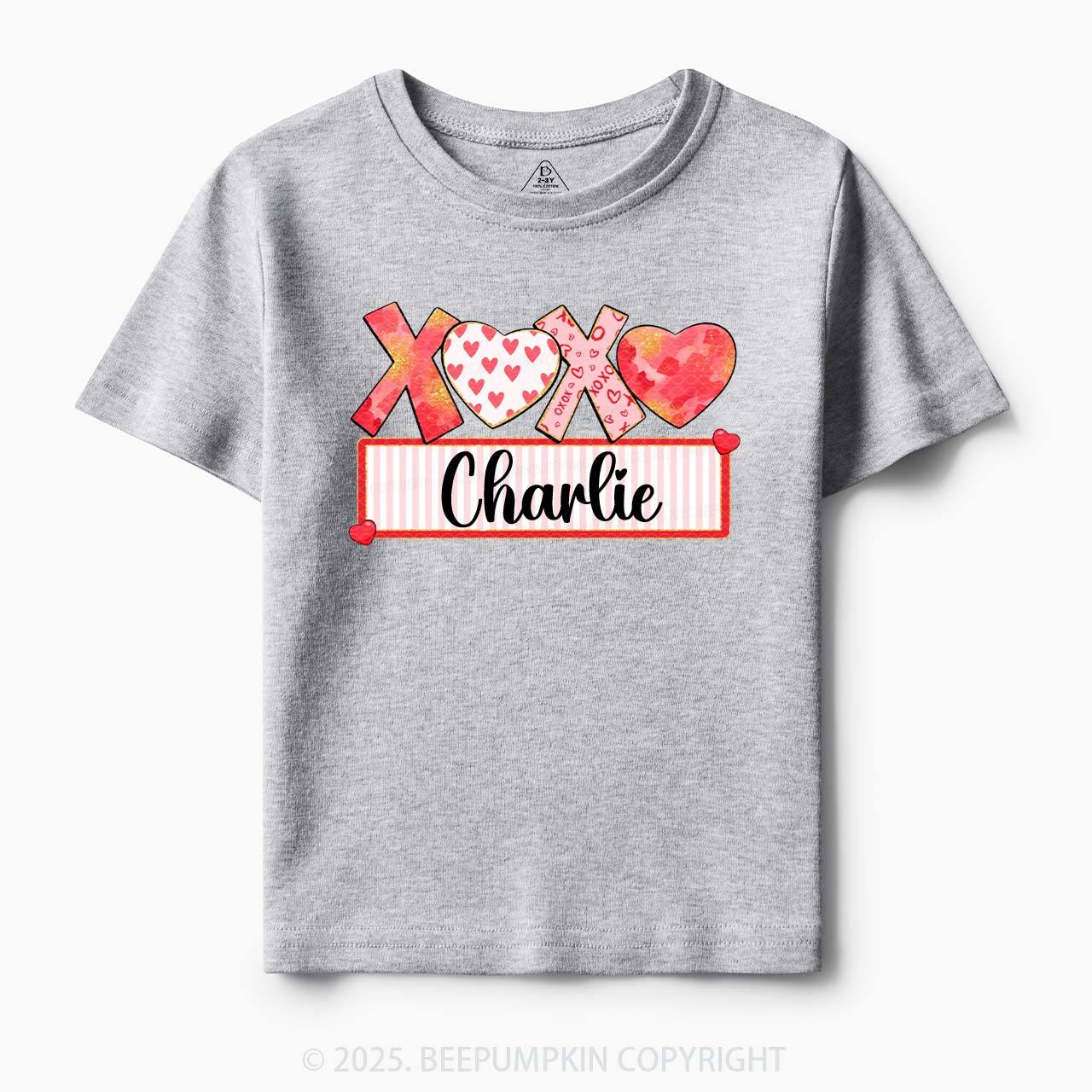 Personalized Xoxo Name Toddler&Kid's Tees Beepumpkin