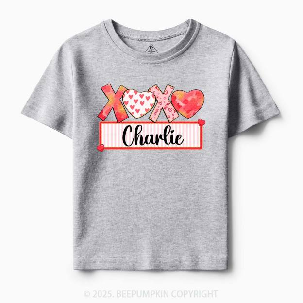 Personalized Xoxo Name Toddler&Kid's Tees Beepumpkin
