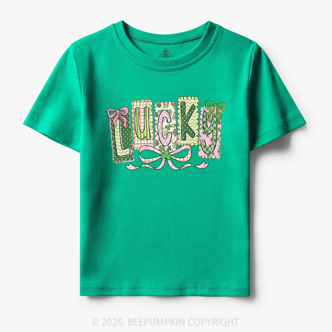 Lucky Shamrock St. Patrick's Day Toddler&Kid's Tees Beepumpkin