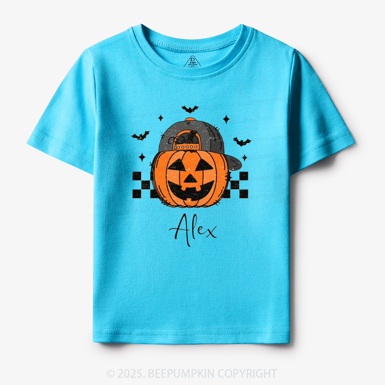 Personalized Jack-O-Lantern Name Toddler&Kid's Tees Beepumpkin