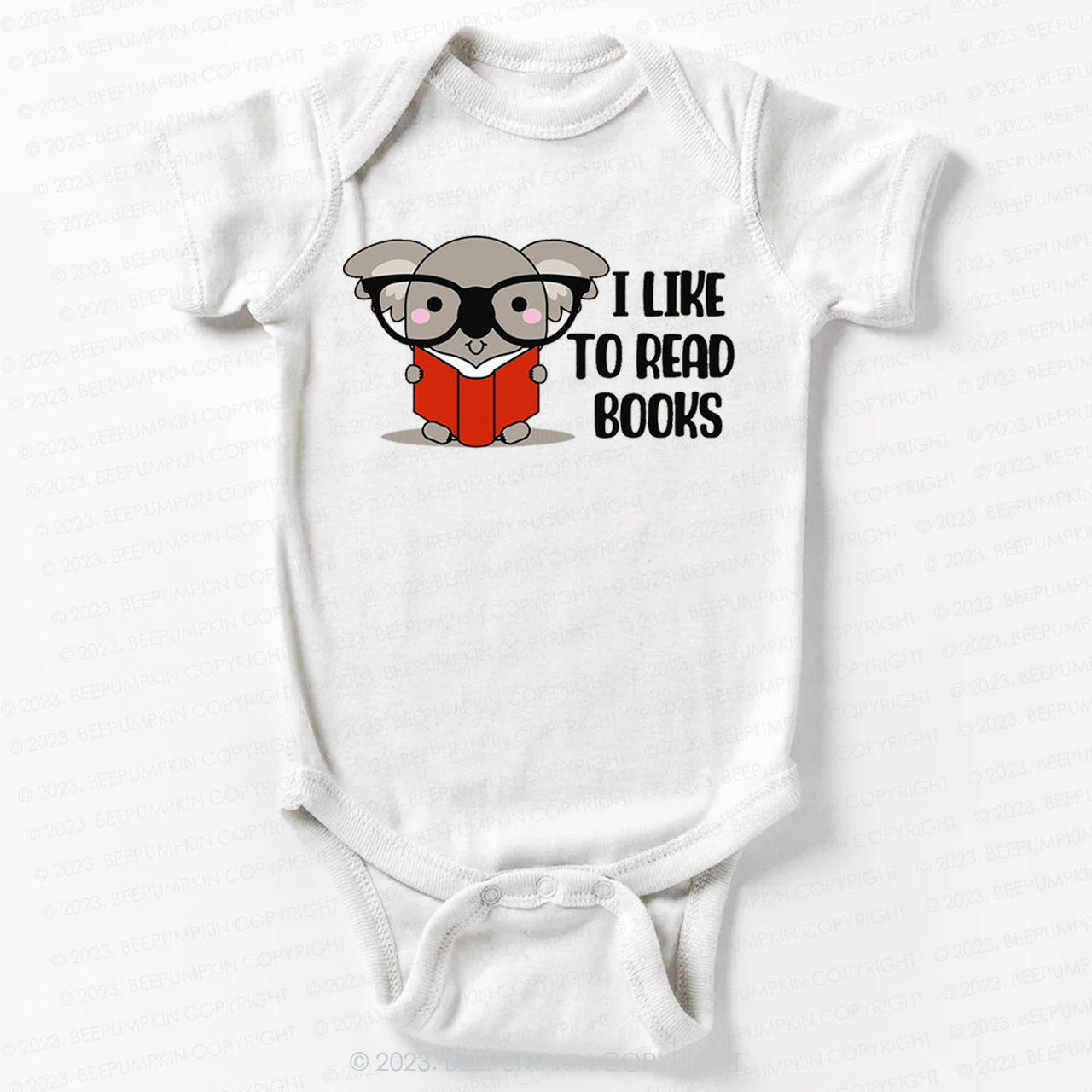I Like To Read Books Elephant Bodysuit For Baby