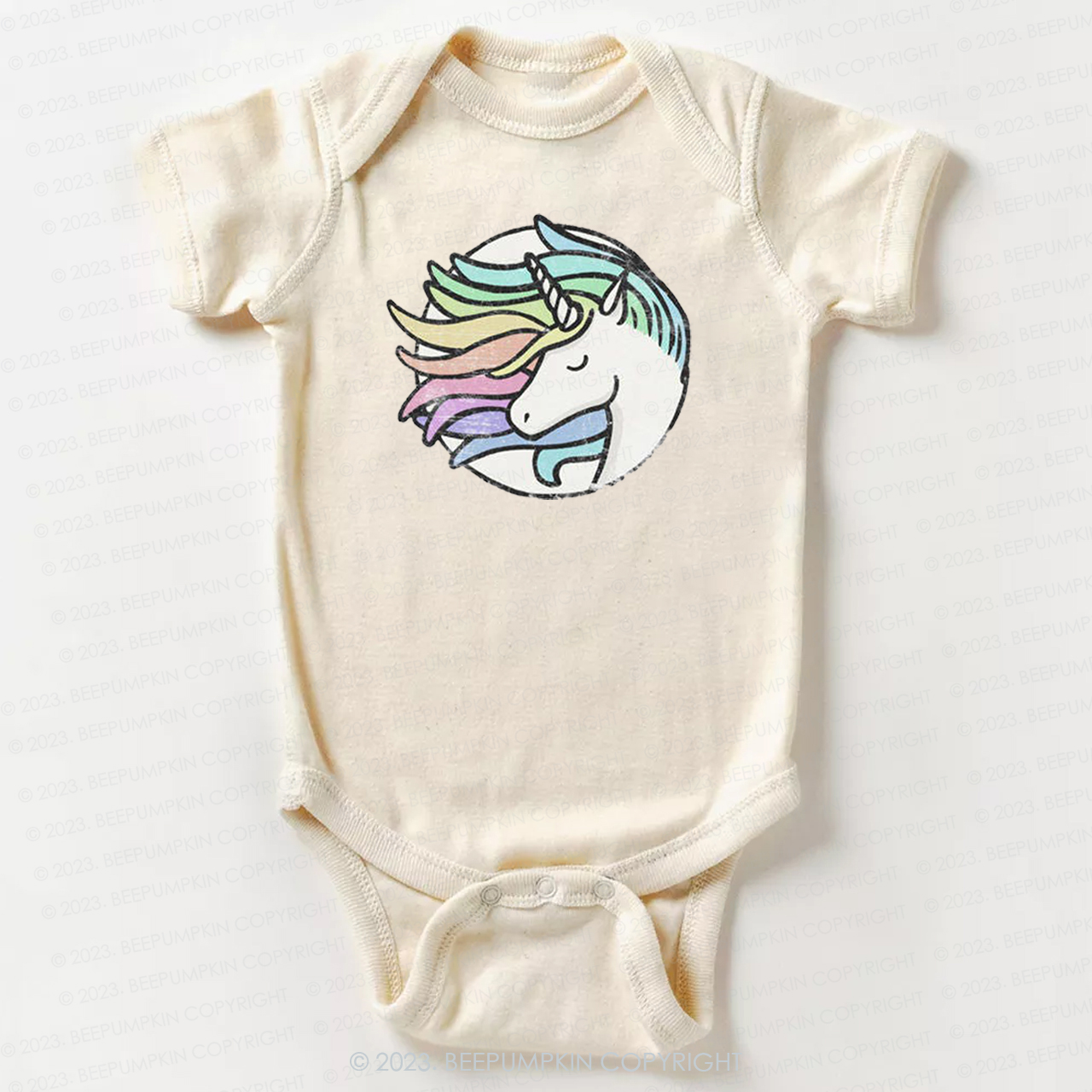 Rainbow Girls Unicorn Bodysuit For Baby