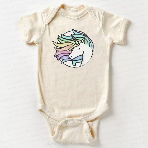 Rainbow Girls Unicorn Bodysuit For Baby