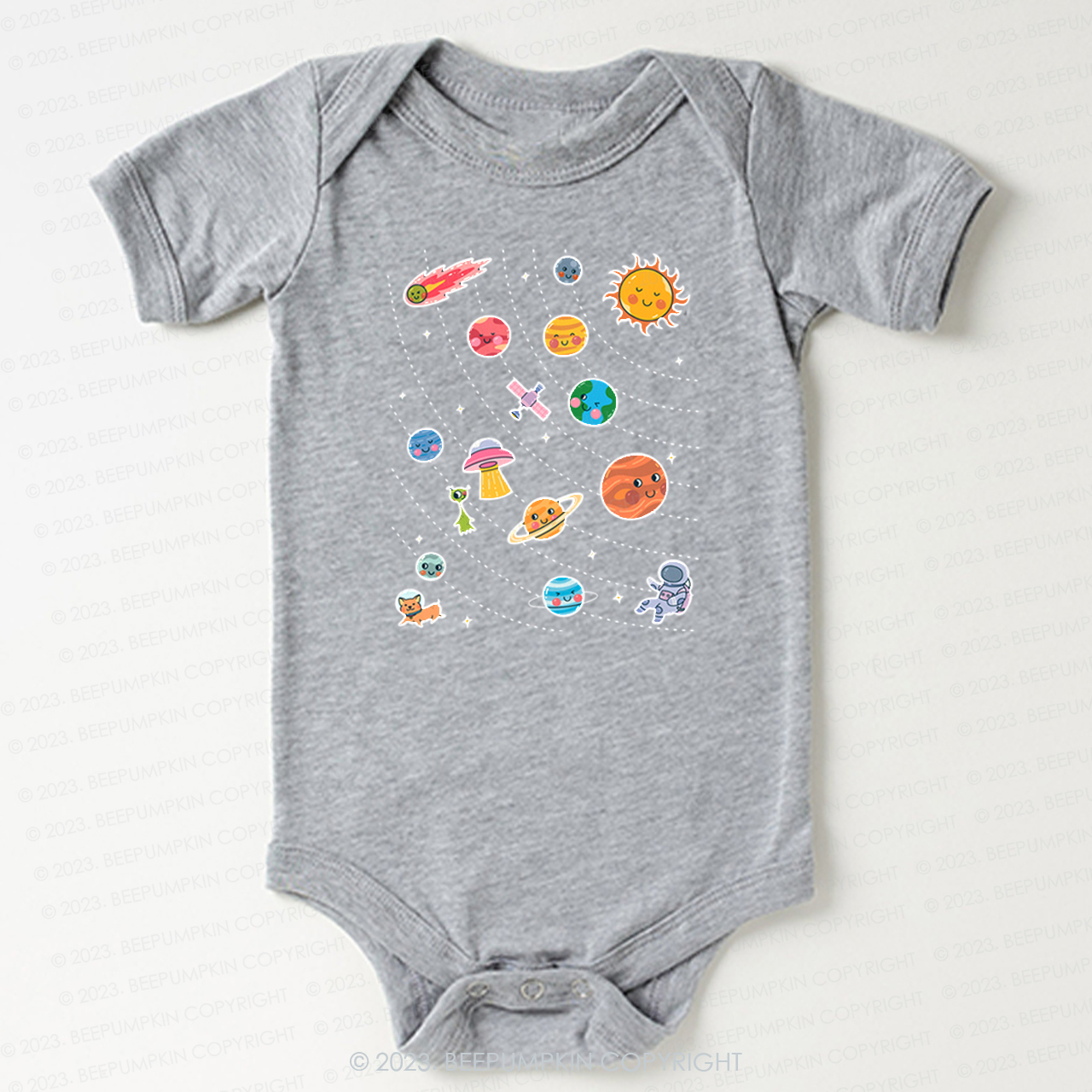 Planets Outerspace Space Theme Bodysuit For Baby