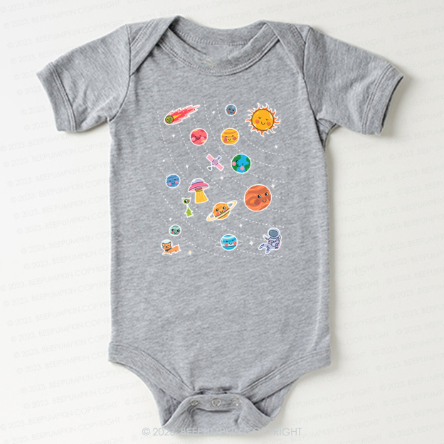 Planets Outerspace Space Theme Bodysuit For Baby