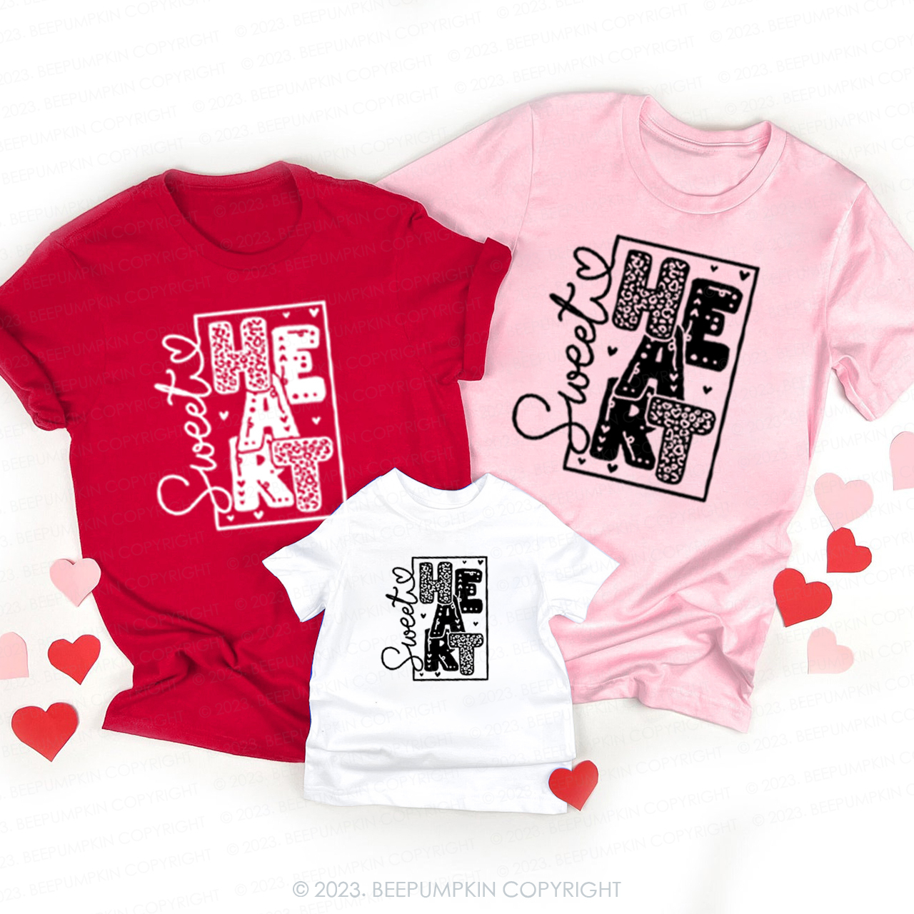 Leopard Sweet Heart Matching Valentine‘s Shirts