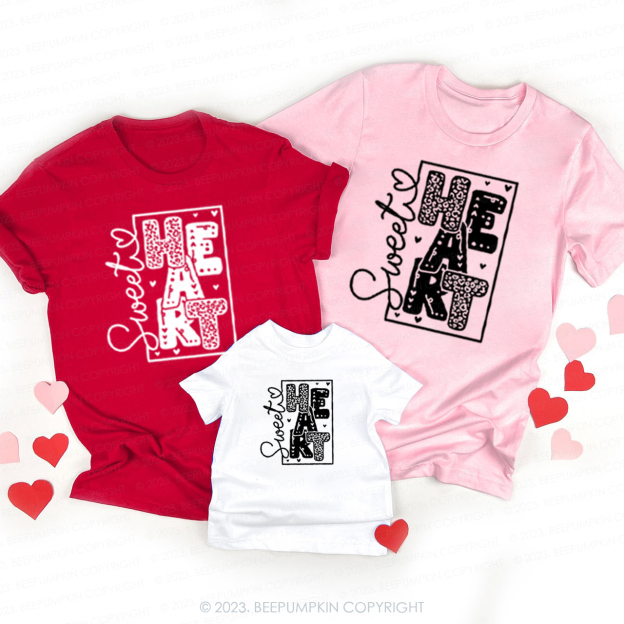 Leopard Sweet Heart Matching Valentine‘s Shirts
