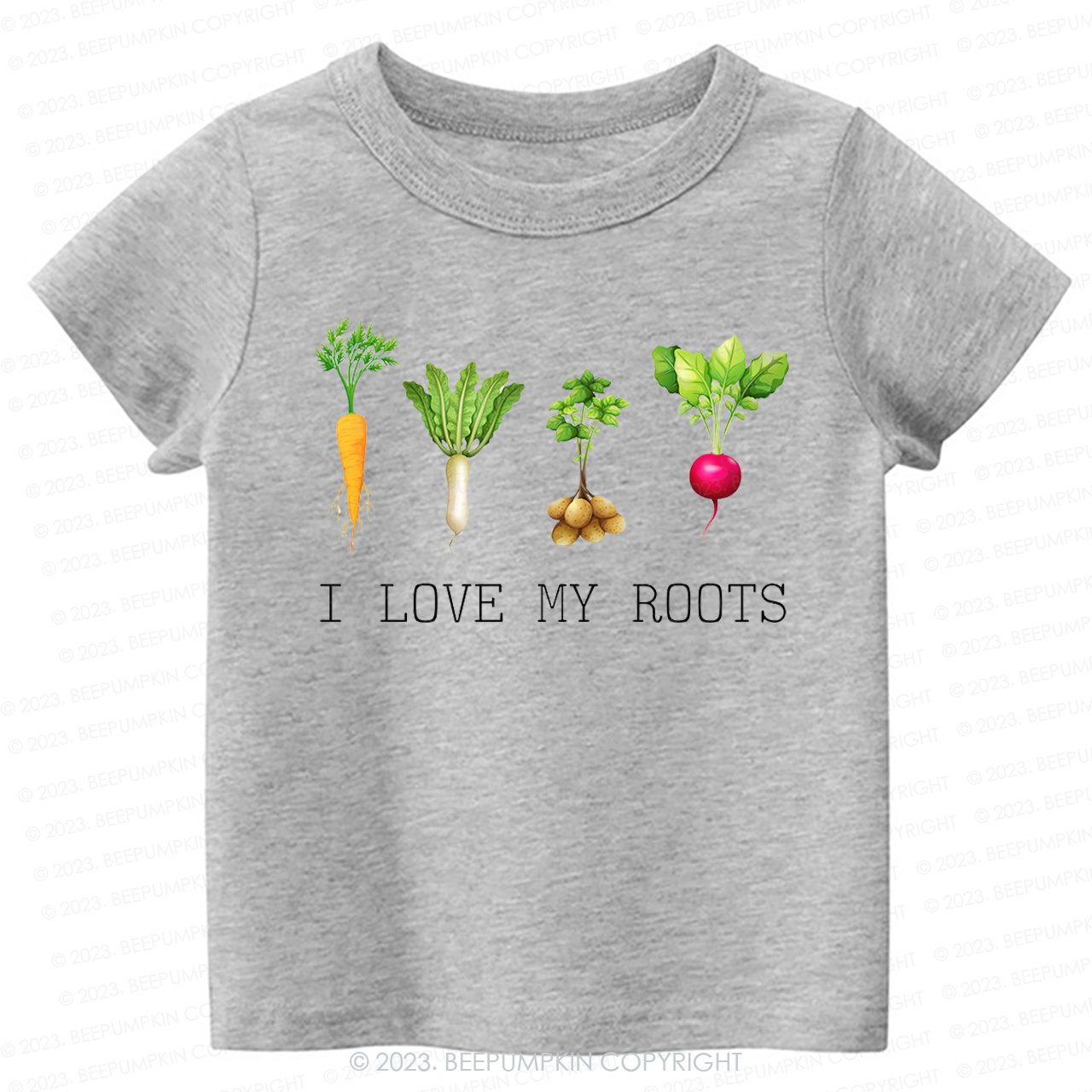 Vegetable I Love My Roots Kids Shirt