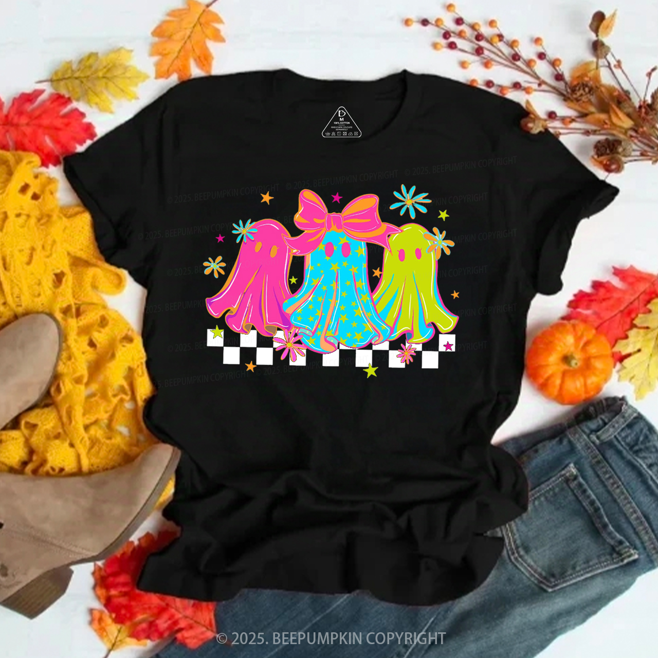 Halloween Ghost Neon T-Shirts Beepumpkin