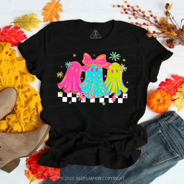 Halloween Ghost Neon T-Shirts Beepumpkin