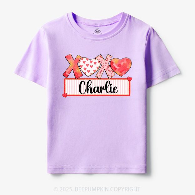 Personalized Xoxo Name Toddler&Kid's Tees Beepumpkin