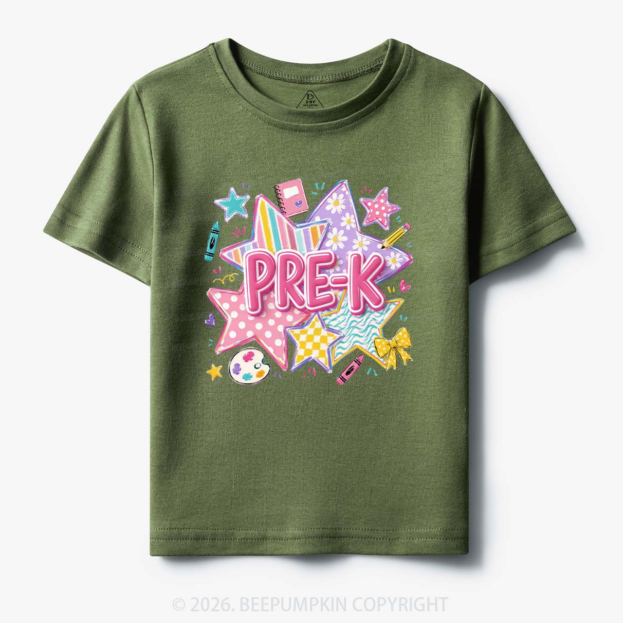 Striped Starburst Pre-K To Fourth Grade Toddler&Kid's Tees