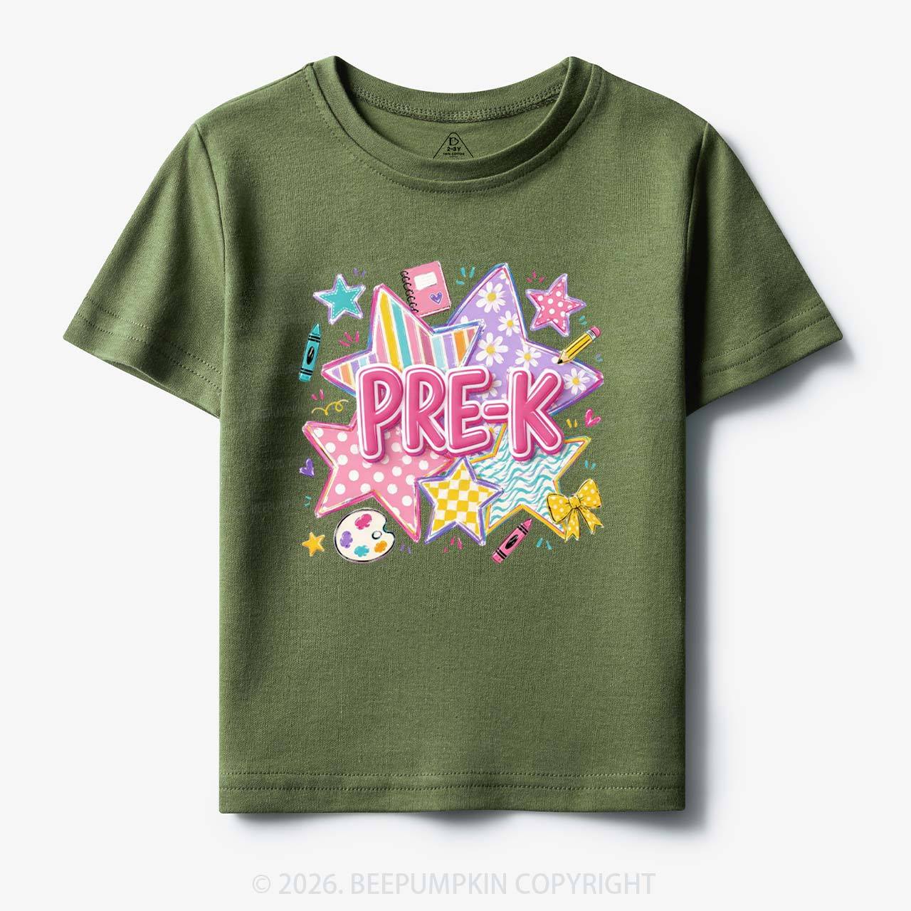 Striped Starburst Pre-K To Fourth Grade Toddler&Kid's Tees