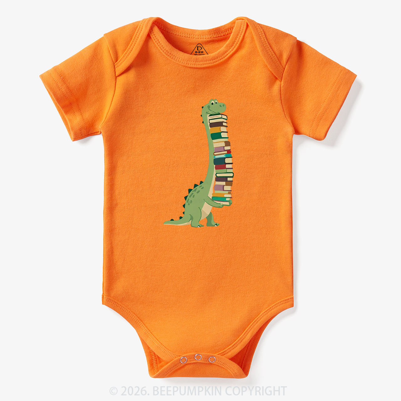 Cute Dinosaur Book Lover Baby Bodysuit