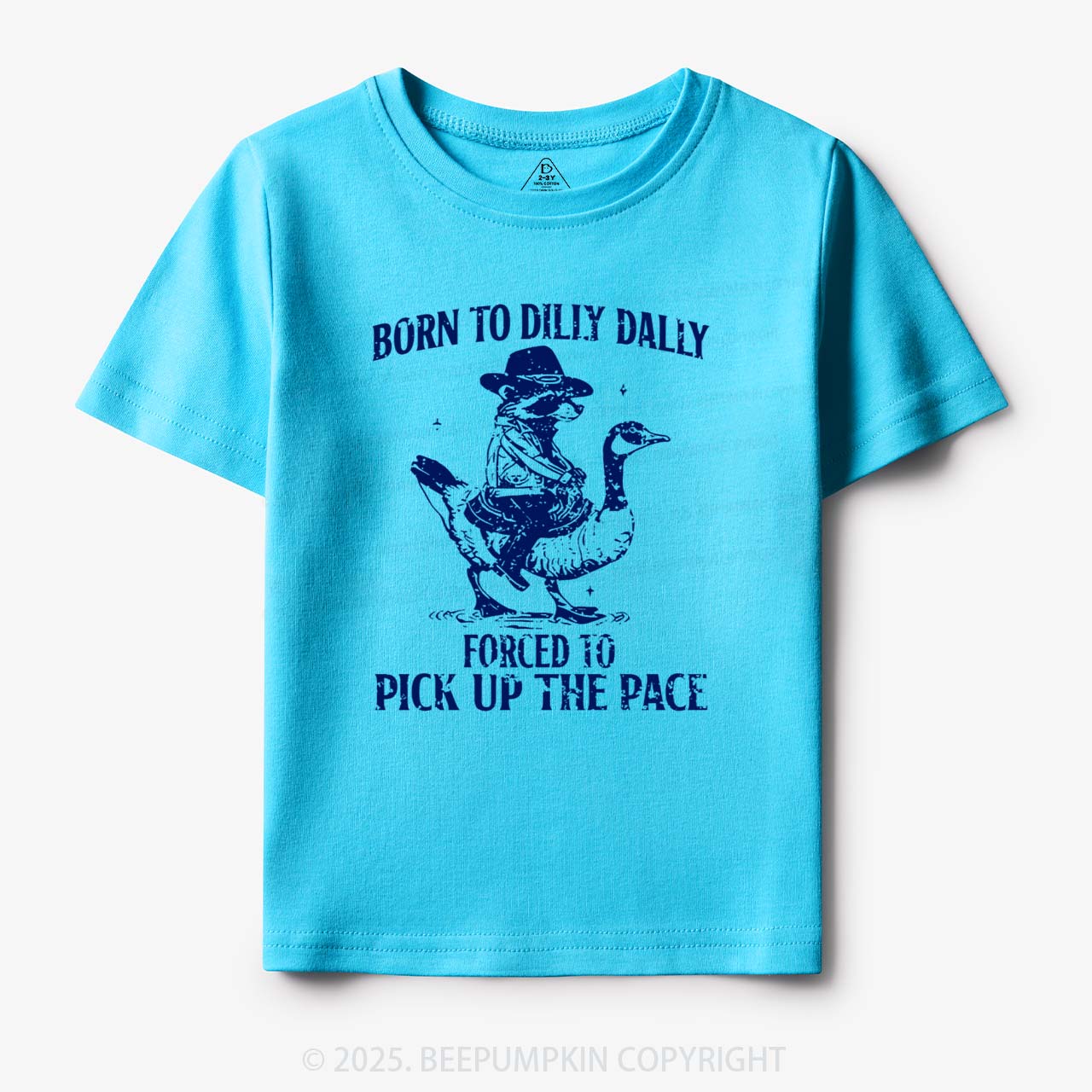 Born To Dilly Dally Retro Racoon Goose Toddler&Kid's Tees Beepumpkin 7