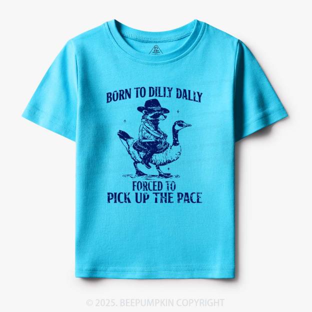 Born To Dilly Dally Retro Racoon Goose Toddler&Kid's Tees Beepumpkin 7