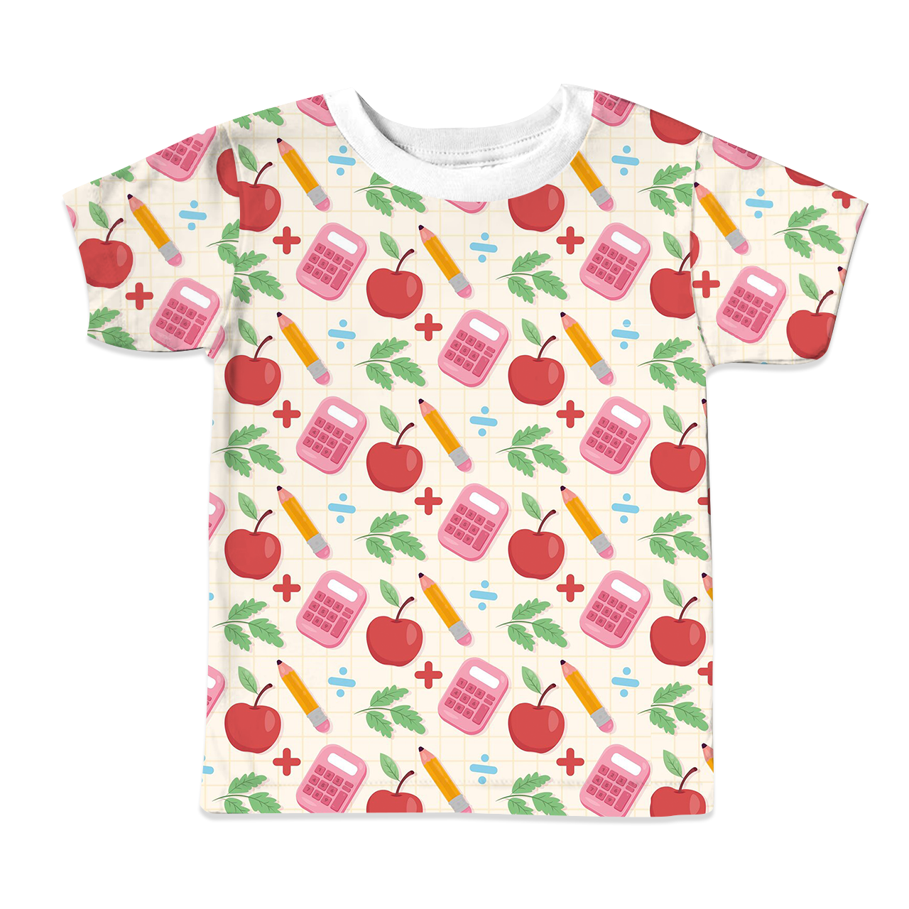 Red Apple Back To School All Over Print Kids Tees