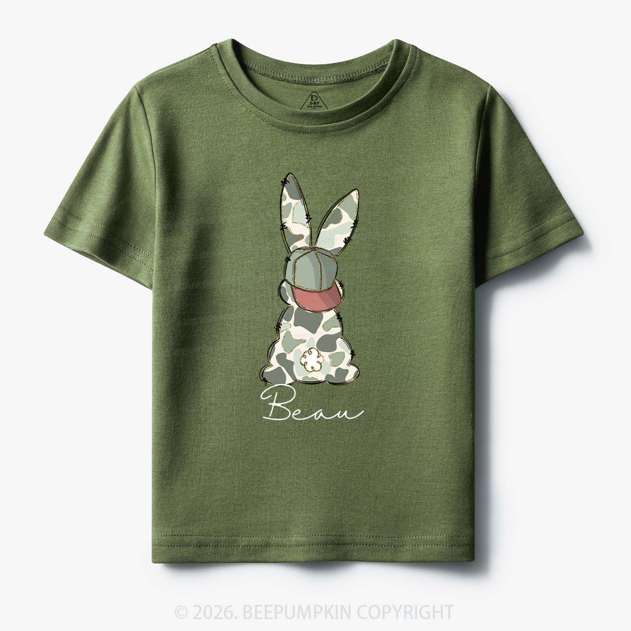 Personalized Floral Easter Bunny Toddler&Kid's Tees
