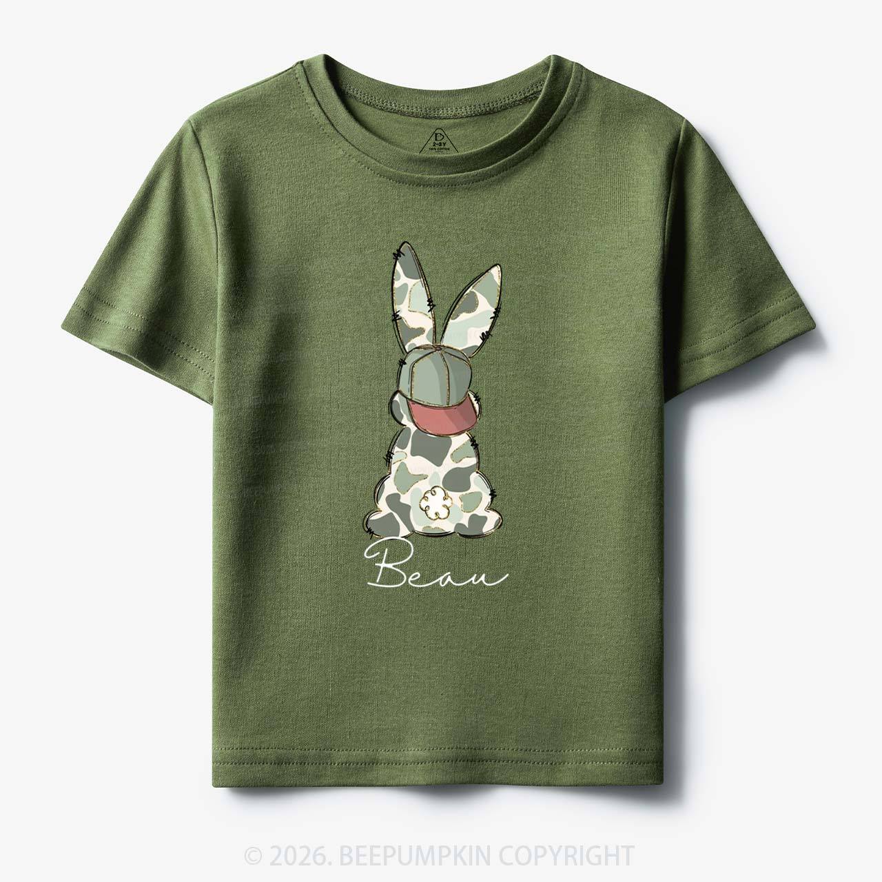 Personalized Floral Easter Bunny Toddler&Kid's Tees