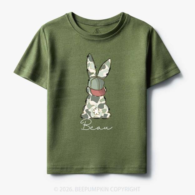Personalized Floral Easter Bunny Toddler&Kid's Tees