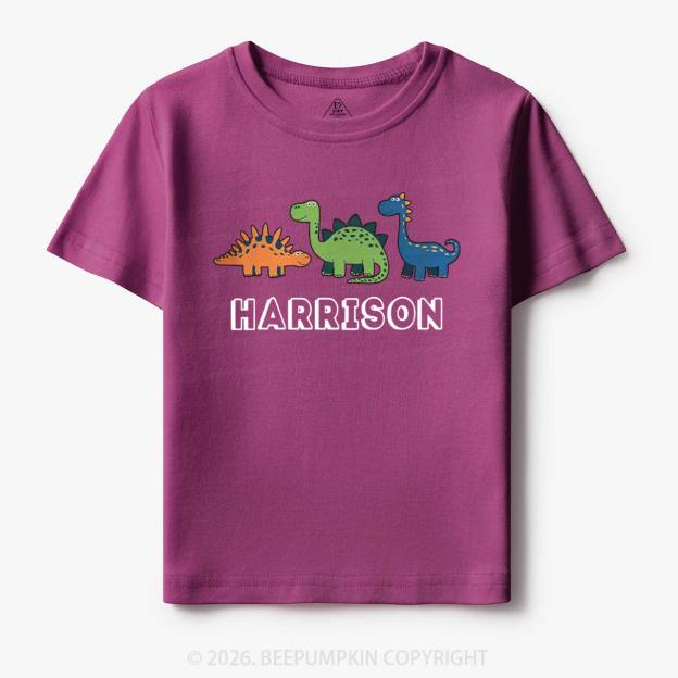 Personalized Cute Dinosaur Name Toddler&Kid's Tees