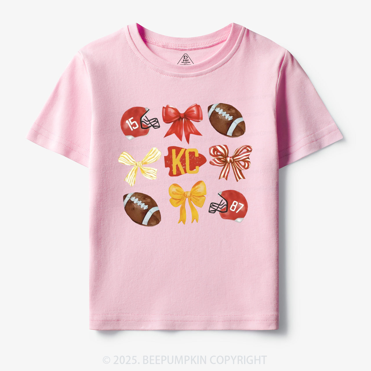 Football Mascots Coquette Toddler&Kid's Tees Beepumpkin