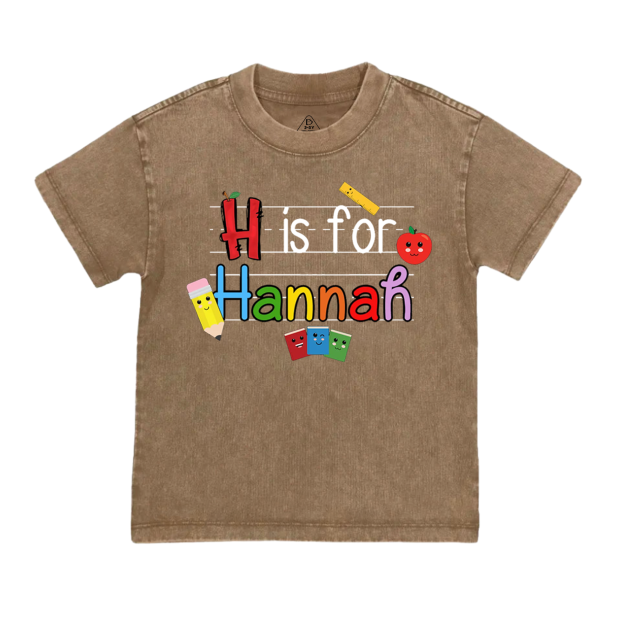 Personalized Kids Name Toddler&Kids Washed Tees