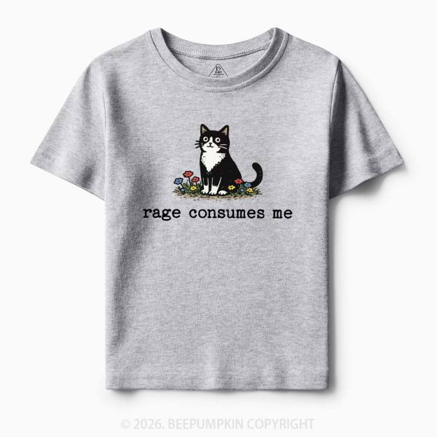 Funny Cat Rage Consumes Me Toddler&Kid's Tees