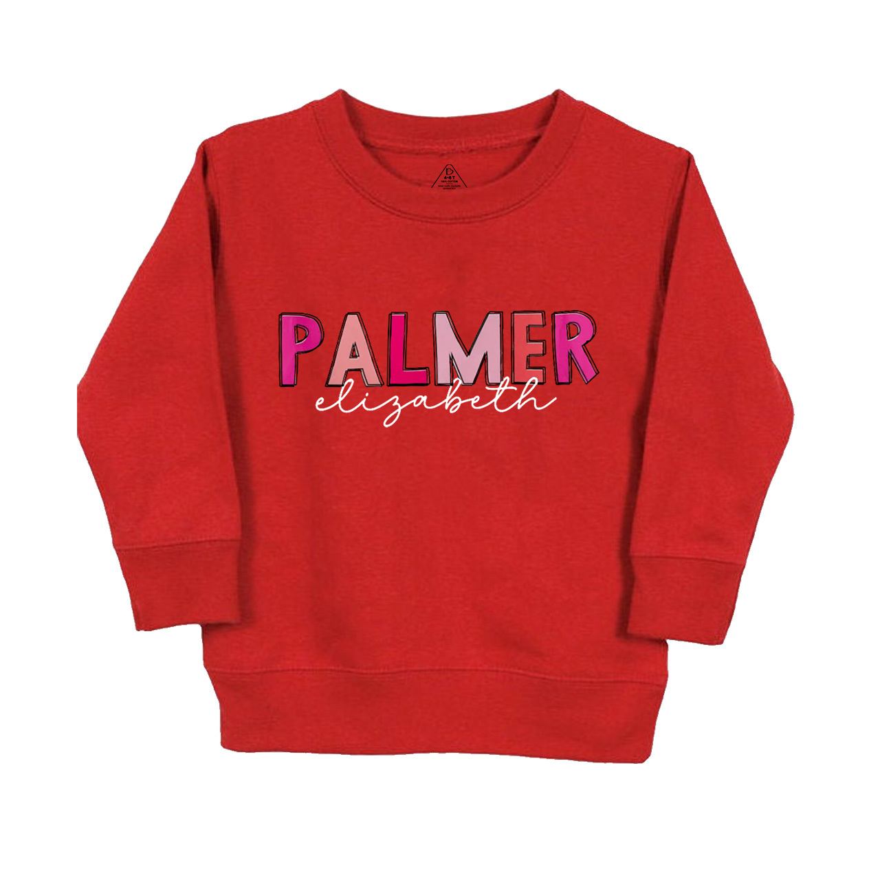 Personalized Pink Name Kids Sweatshirt