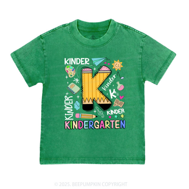 Personalized Pencil & Play Toddler&Kids Washed Tees
