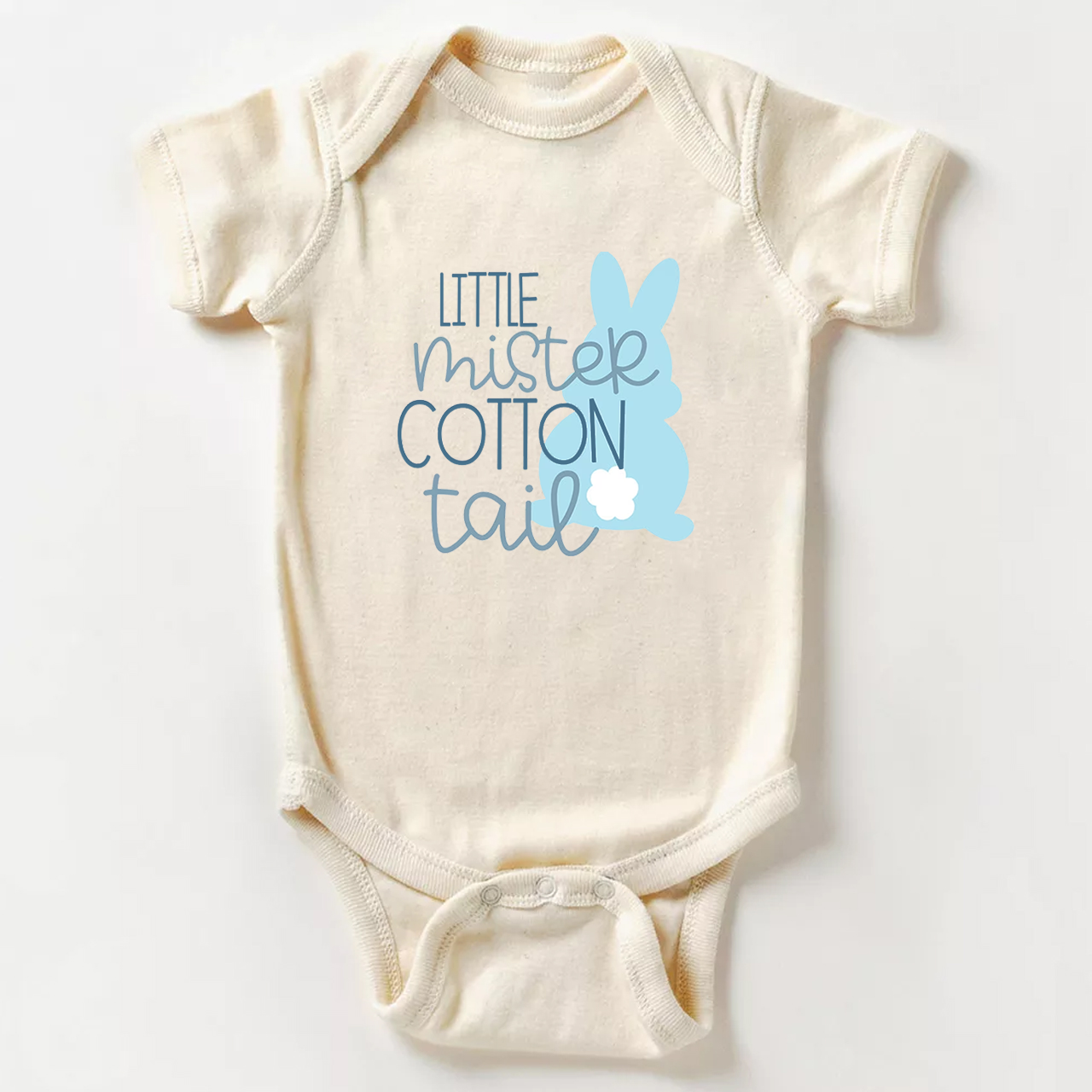 Little Mister Cotton Tail Easter Bunny Baby Bodysuit