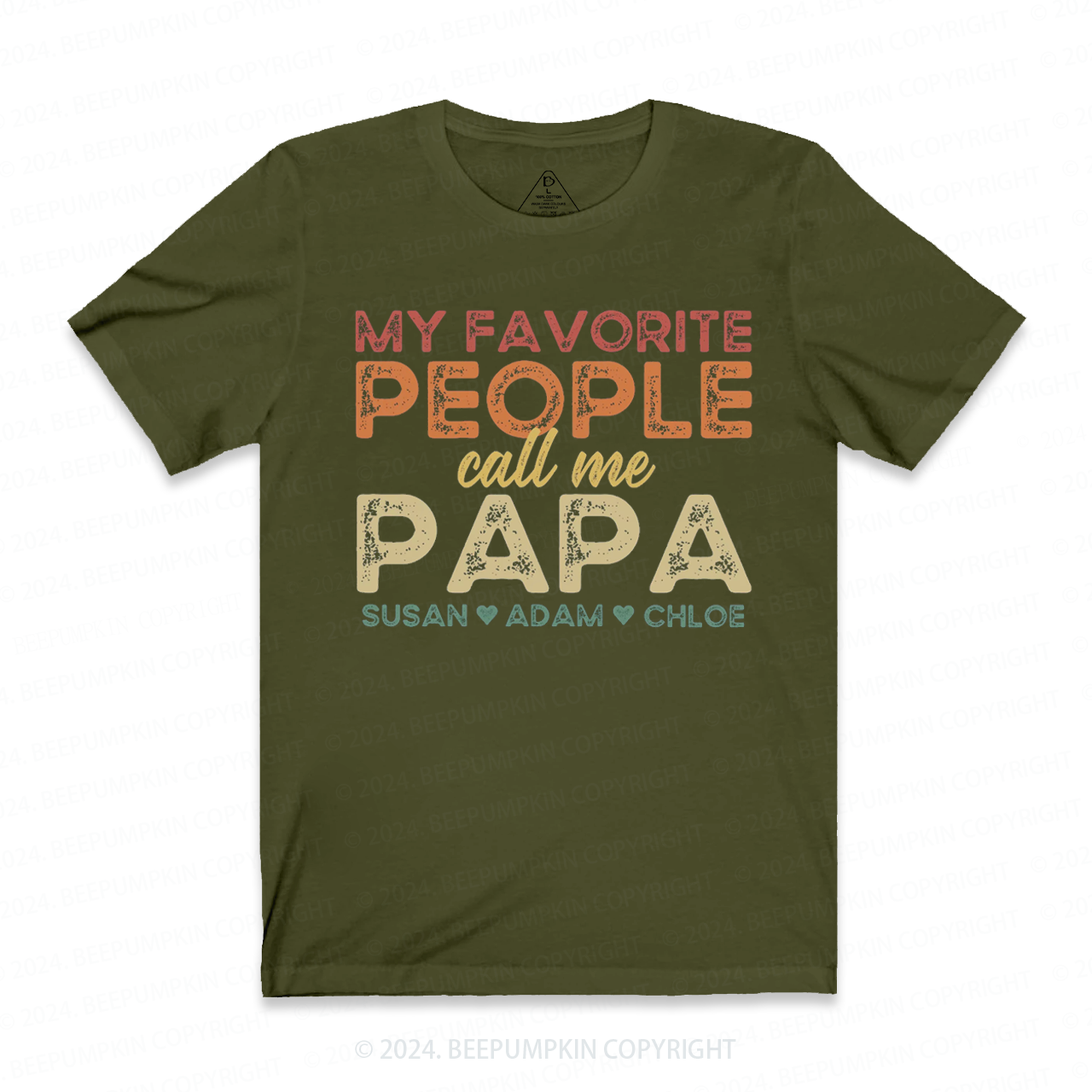 Personalized Name My Favorite People Call Me Papa T-shirt