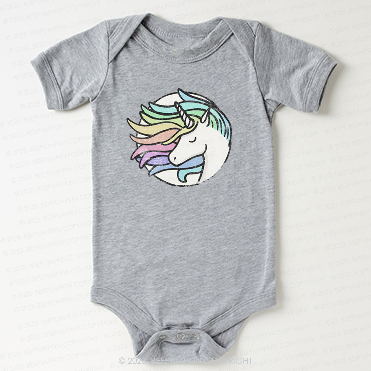 Rainbow Girls Unicorn Bodysuit For Baby