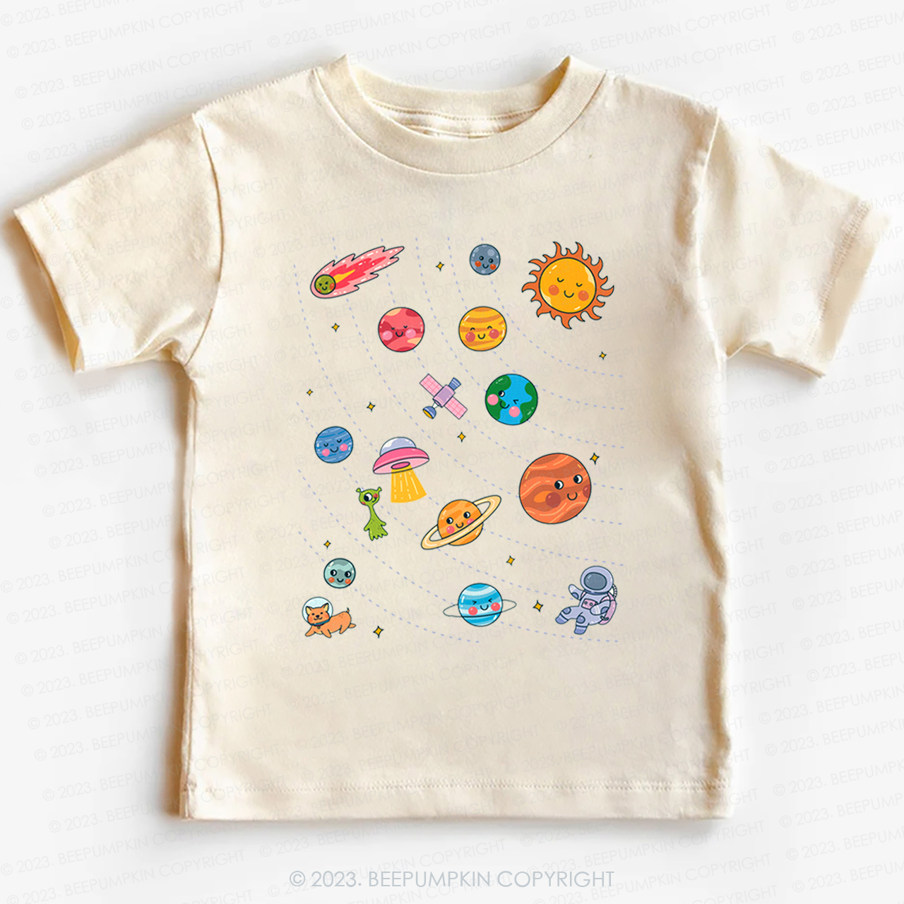 Planets Outerspace Space Theme Kids Shirt