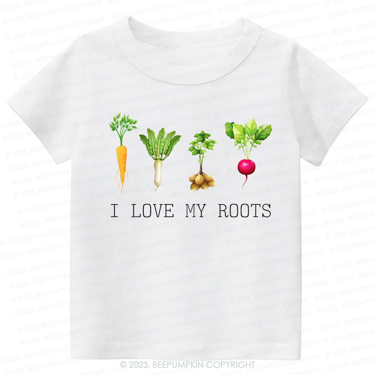 Vegetable I Love My Roots Kids Shirt