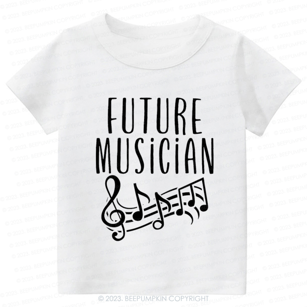 Future Musician Musical notes Kids Shirt