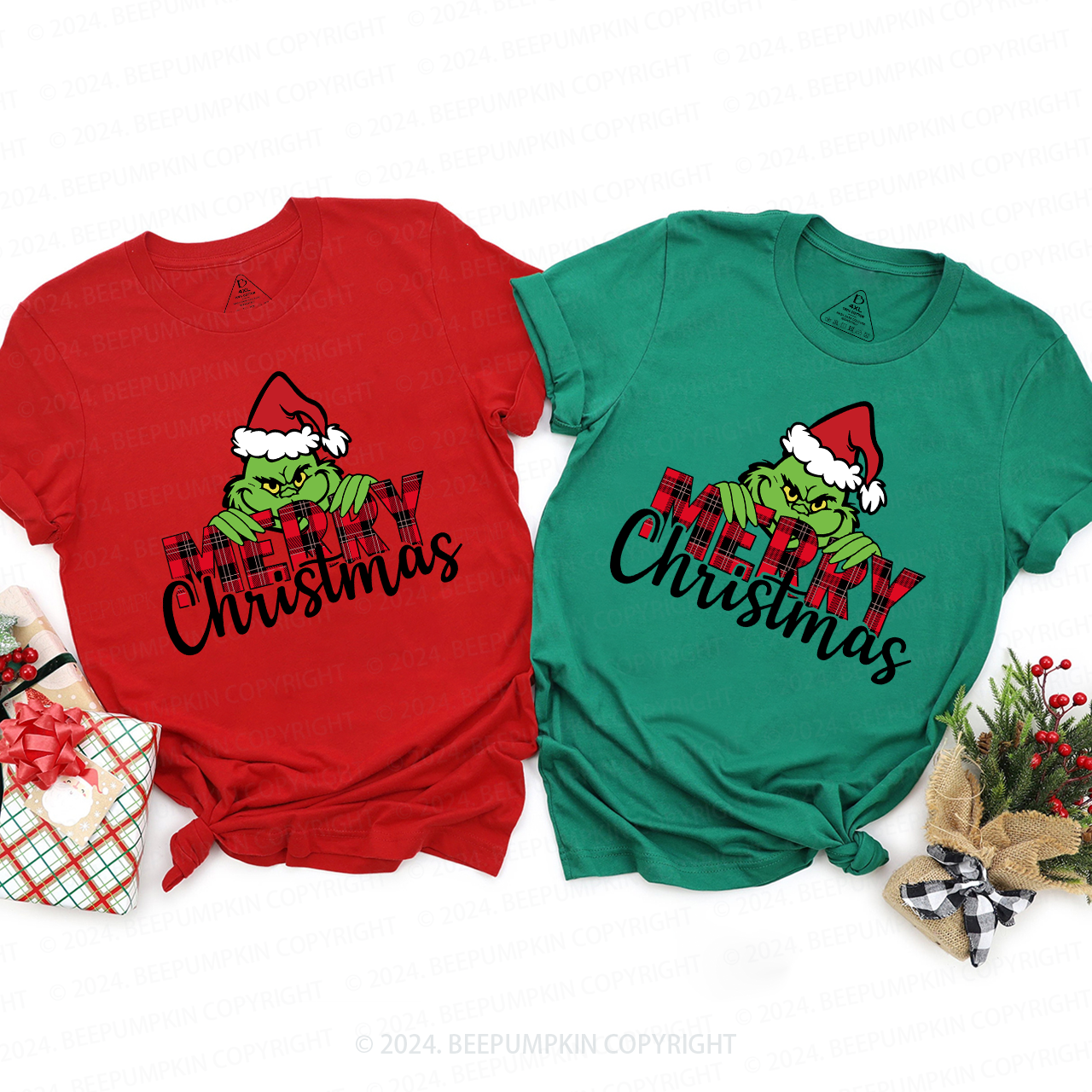 Merry Christmas Family Matching T-Shirts Beepumpkin