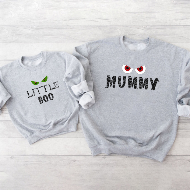 Halloween Funny Group Monsters Family Matching Sweatshirt