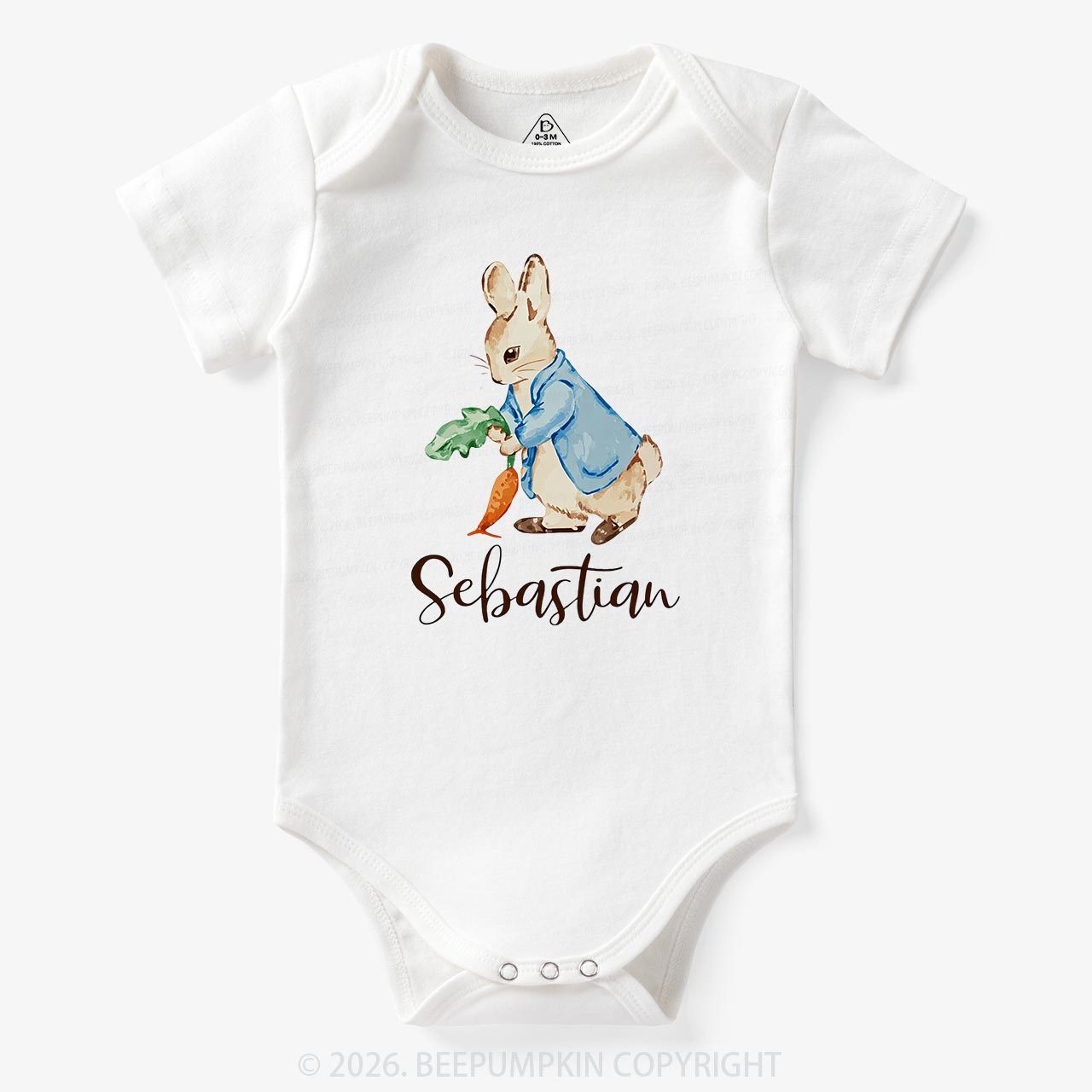 Personalized Little Bunny & Carrot Club Baby Bodysuit