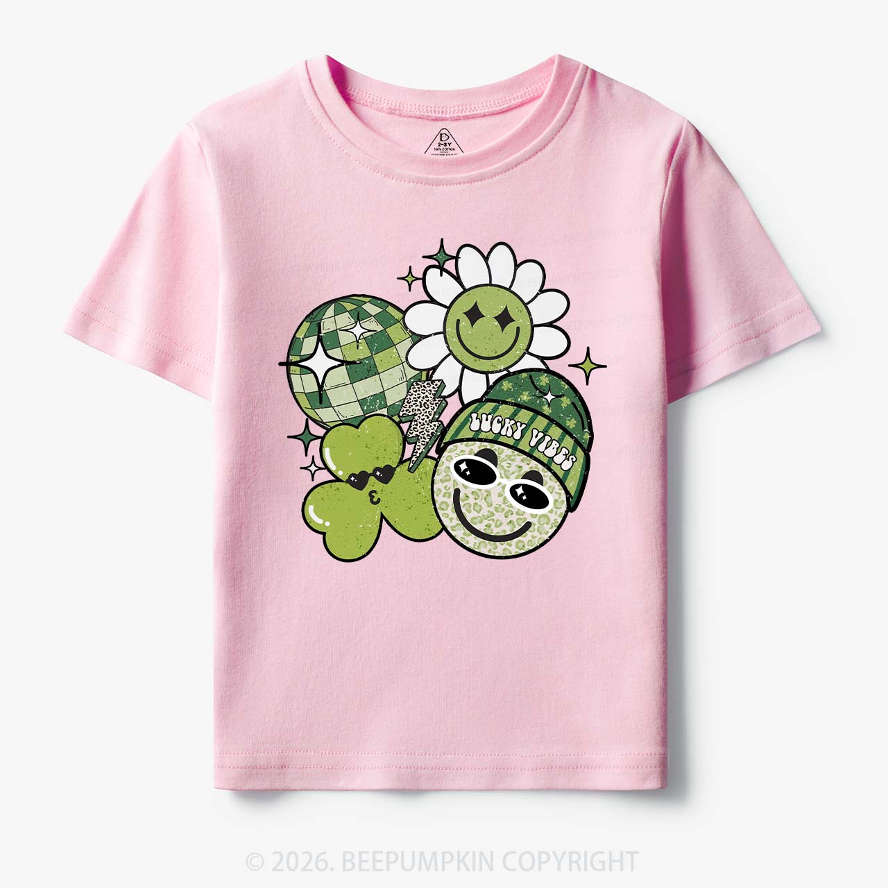 Disco Lucky Vibes Toddler&Kid's Tees Beepumpkin