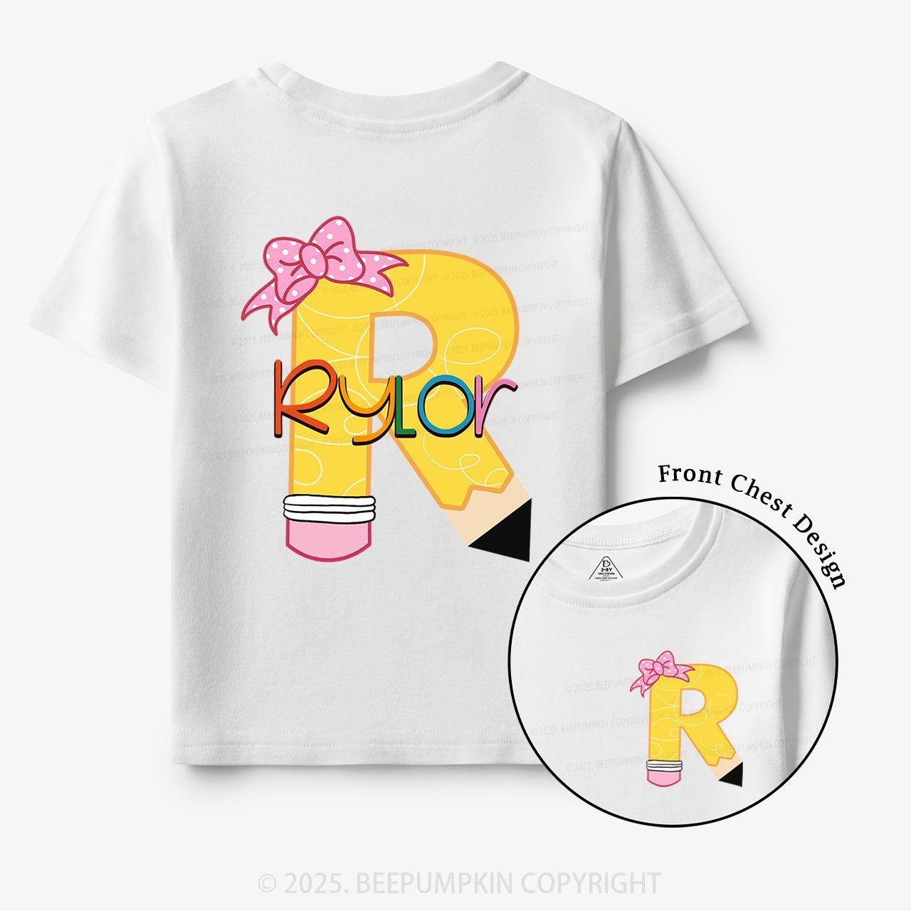 Personalized Pencil Perfect Name Toddler&Kid's Tees Beepumpkin