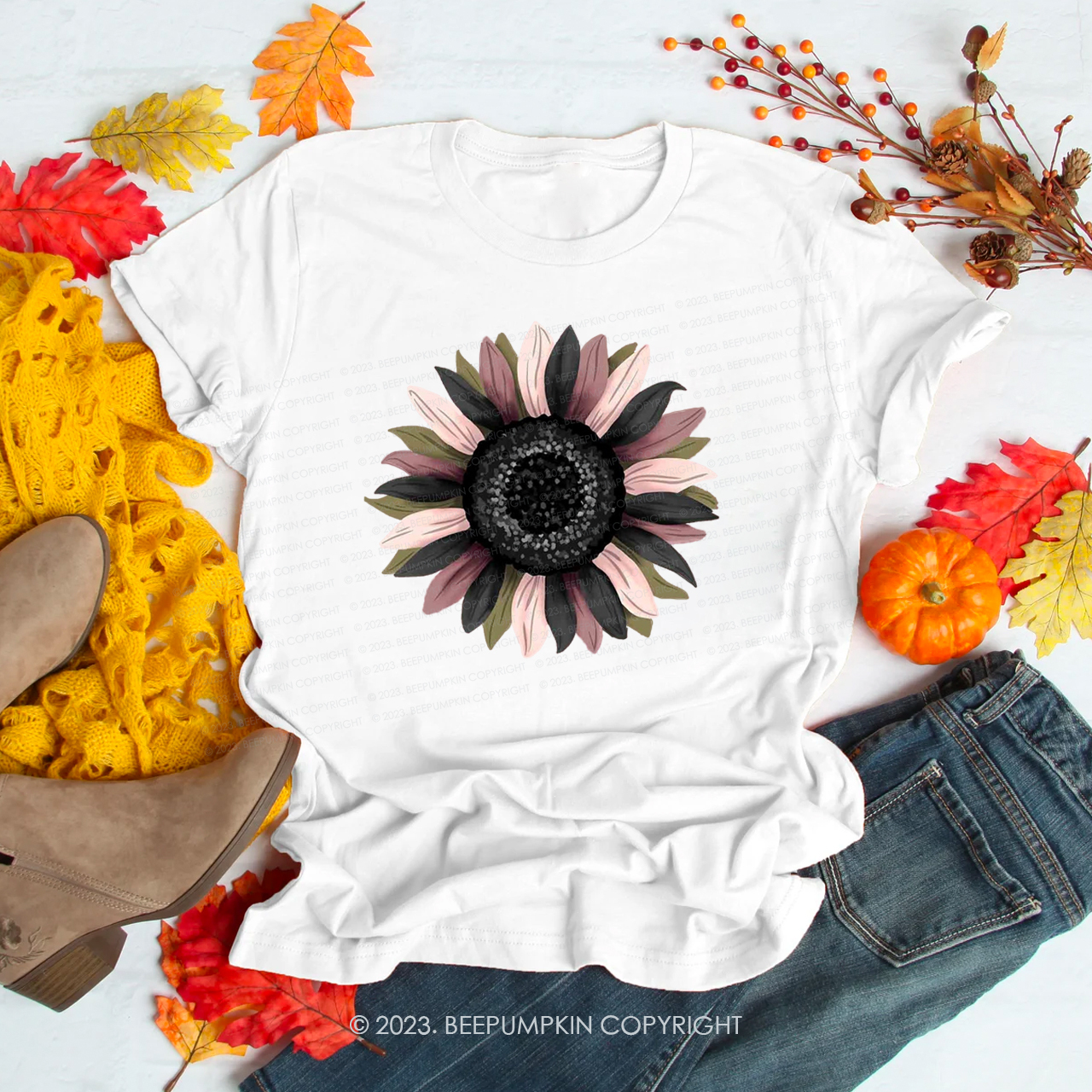 Fall Sunflower Shirts Beepumpkin