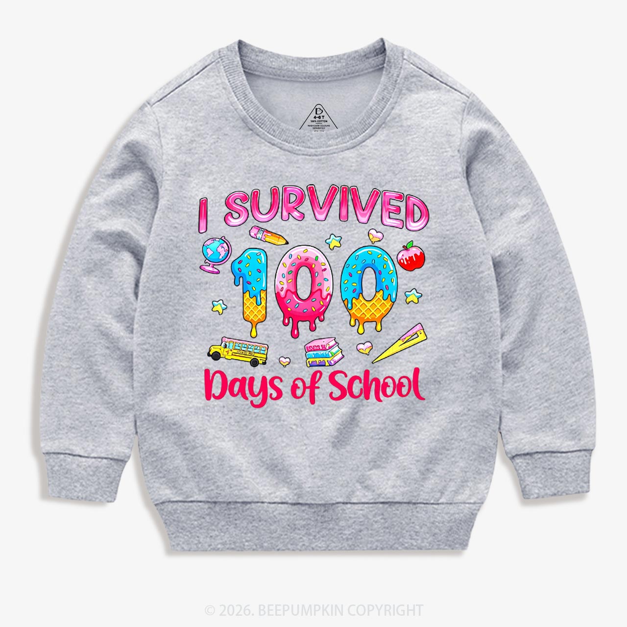 Sweet Survivor 100 Days Of School Toddler&Kid's Sweatshirt